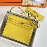 Hermes Kelly Danse 22cm Evercolor WAX Lime Gold Metal High