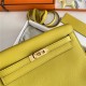 Hermes Kelly Danse 22cm Evercolor WAX Lime Gold Metal High