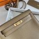 Hermes Kelly Danse 22cm Evercolor WAX Weimer Beige Gold Metal High