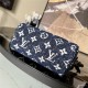 Louis Vuitton NANO SPEEDY Monogram jacquard denim Blue M81213 High