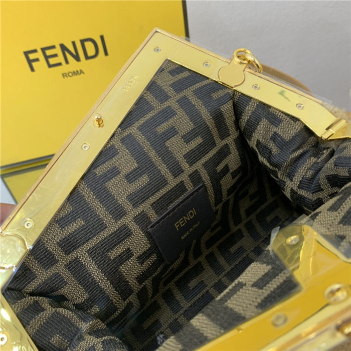 Fendi FIRST SMALL sheepskin bag Beige High