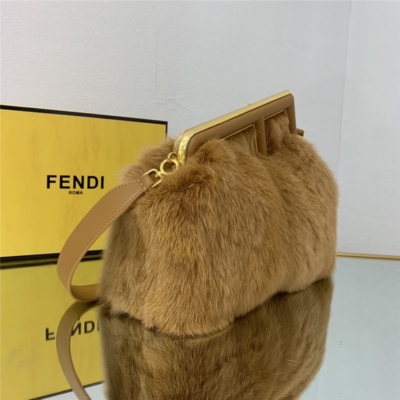 Fendi FIRST MEDIUM mink bag Brown High