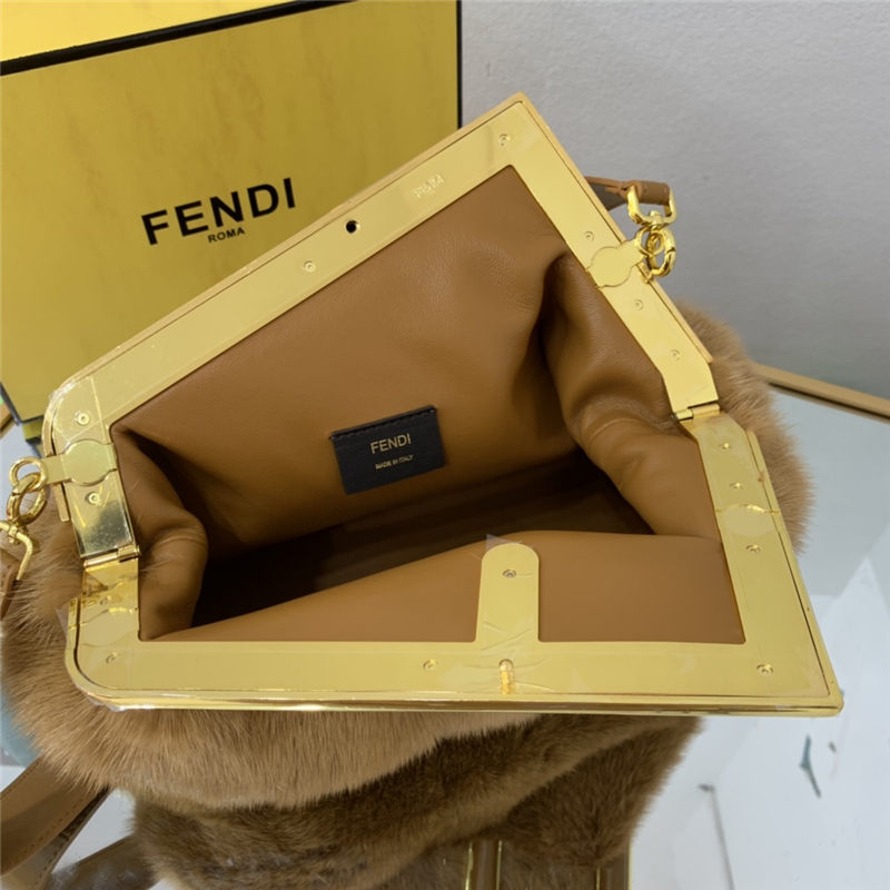 Fendi FIRST MEDIUM mink bag Brown High