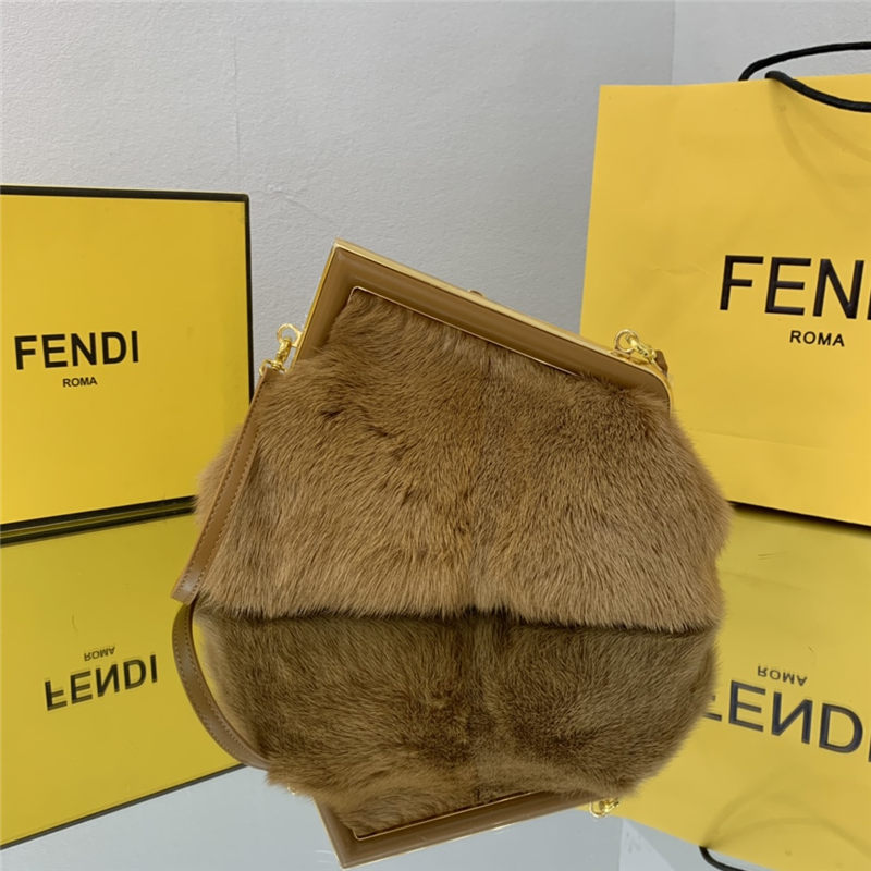 Fendi FIRST SMALL mink bag Brown High