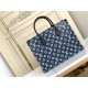 Louis Vuitton ONTHEGO MM Monogram Jacquard Denim Blue M59608 High