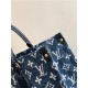 Louis Vuitton ONTHEGO MM Monogram Jacquard Denim Blue M59608 High