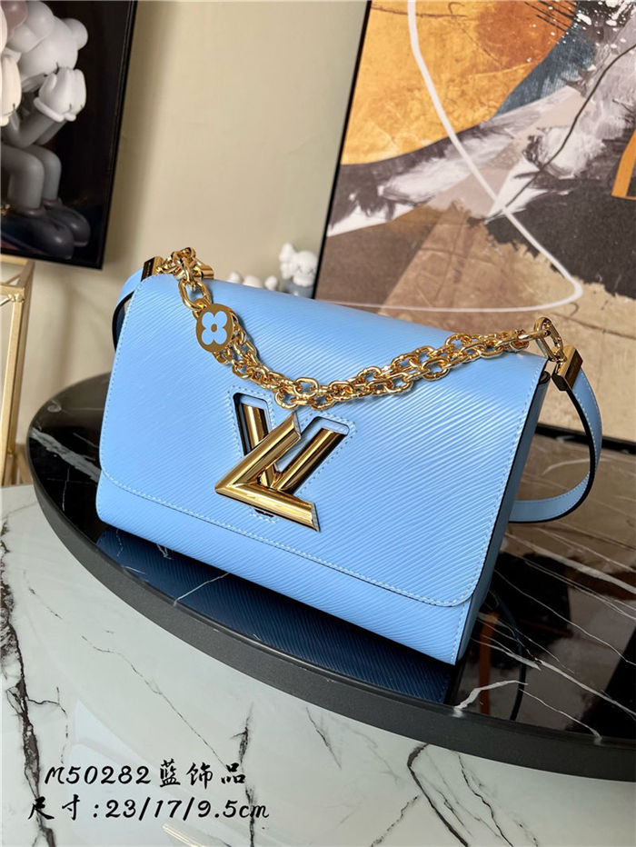 Louis Vuitton TWIST MM Epi Leather M50282 Blue High