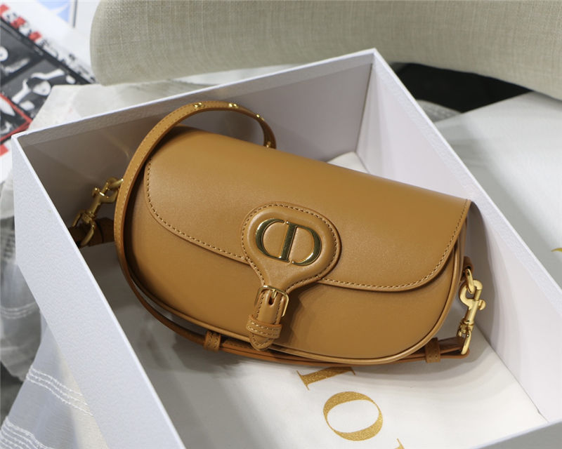 Dior BOBBY EAST-WEST BAG Box Calfskin Amber High