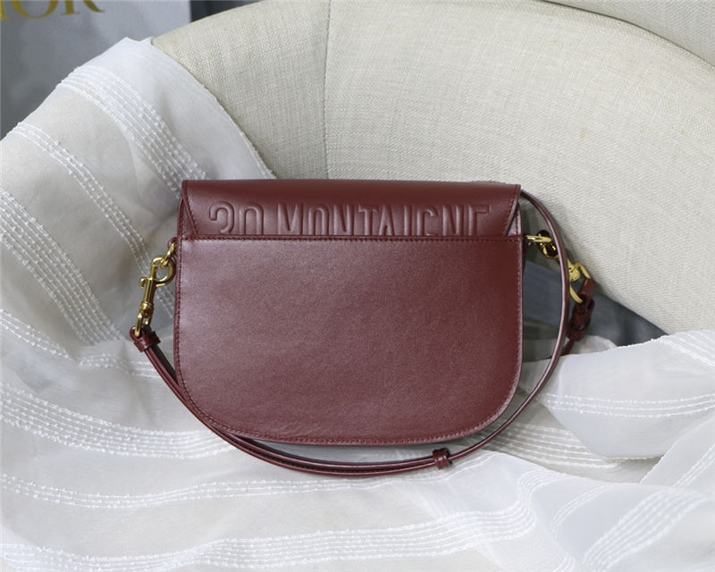 MEDIUM Dior BOBBY BAG Box Calfskin Burgundy High