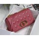 MEDIUM Dior CARO BAG Supple Cannage Calfskin Pink High