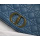 MEDIUM Dior CARO BAG Supple Cannage Calfskin Blue High