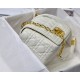 MEDIUM Dior CARO BAG Supple Cannage Calfskin White High