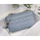 MEDIUM Dior CARO BAG Supple Cannage Calfskin Light Blue High