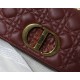 SMALL Dior CARO BAG Supple Cannage Calfskin Burgundy High