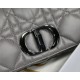 SMALL Dior CARO BAG Quilted Macrocannage Calfskin Grey High