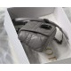 SMALL Dior CARO BAG Quilted Macrocannage Calfskin Grey High