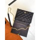 BECKY MINI CHAIN BAG IN CARRÉ-QUILTED LAMBSKIN Black High