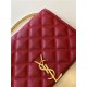 BECKY MINI CHAIN BAG IN CARRÉ-QUILTED LAMBSKIN Red High