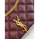 BECKY MINI CHAIN BAG IN CARRÉ-QUILTED LAMBSKIN Burgundy High