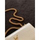 SUNSET MEDIUM IN CROCODILE EMBOSSED SHINY LEATHER Gold-Metal White High