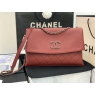 Chanel FLAP BAG Calfskin A8095 Burgundy High