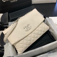 Chanel FLAP BAG Calfskin A8095 Cream High