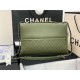 Chanel FLAP BAG Calfskin A8095 Green High