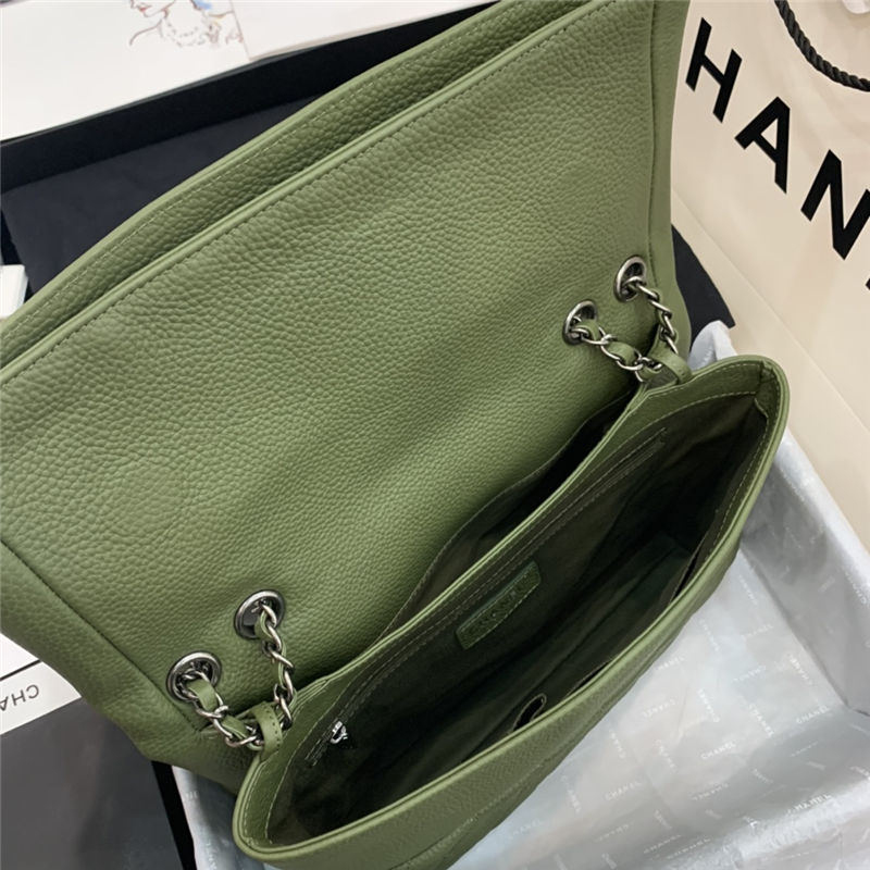 Chanel FLAP BAG Calfskin A8095 Green High