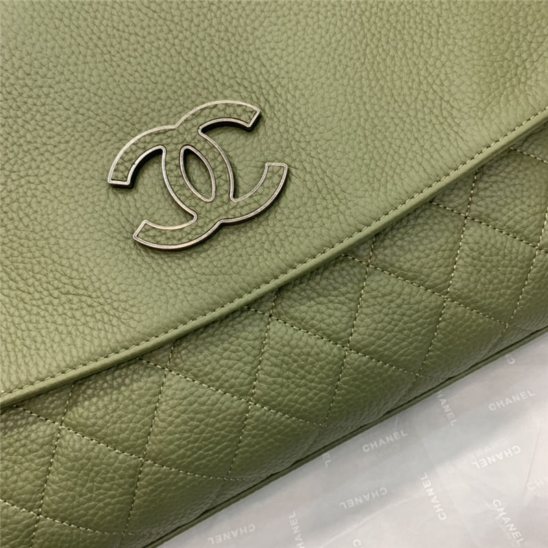 Chanel FLAP BAG Calfskin A8095 Green High