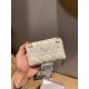 Dior CARO DETACHABLE CARD HOLDER Supple Cannage Calfskin White High