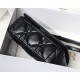 SMALL Dior CARO BAG Quilted Macrocannage Calfskin Black High