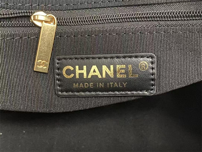 Chanel BOWLING BAG AS4905 Calfskin & Gold-Tone Metal Black A