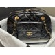 Chanel BOWLING BAG AS4905 Calfskin & Gold-Tone Metal Black A