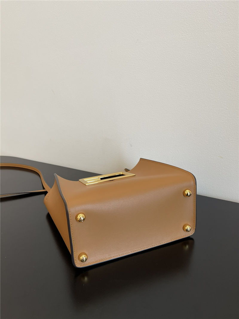 Fendi WAY SMALL leather bag Caramel High