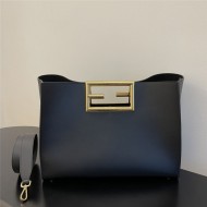 Fendi WAY MEDIUM leather bag Black High