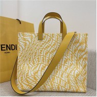 Fendi SHOPPER glazed canvas bag Yellow High