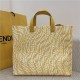 Fendi SHOPPER glazed canvas bag Yellow High