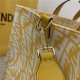 Fendi SHOPPER glazed canvas bag Yellow High