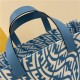 Fendi SHOPPER glazed canvas bag Blue High