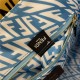 Fendi SHOPPER glazed canvas bag Blue High