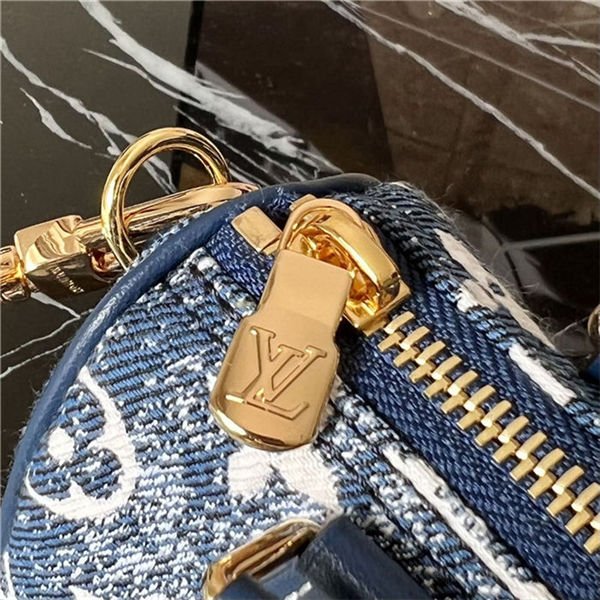 Louis Vuitton NANO SPEEDY Monogram jacquard denim Blue M81168 High