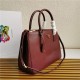 Prada Large Galleria Bag In Saffiano Leather Burgundy High