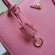 Prada Large Galleria Bag In Saffiano Leather Pink High