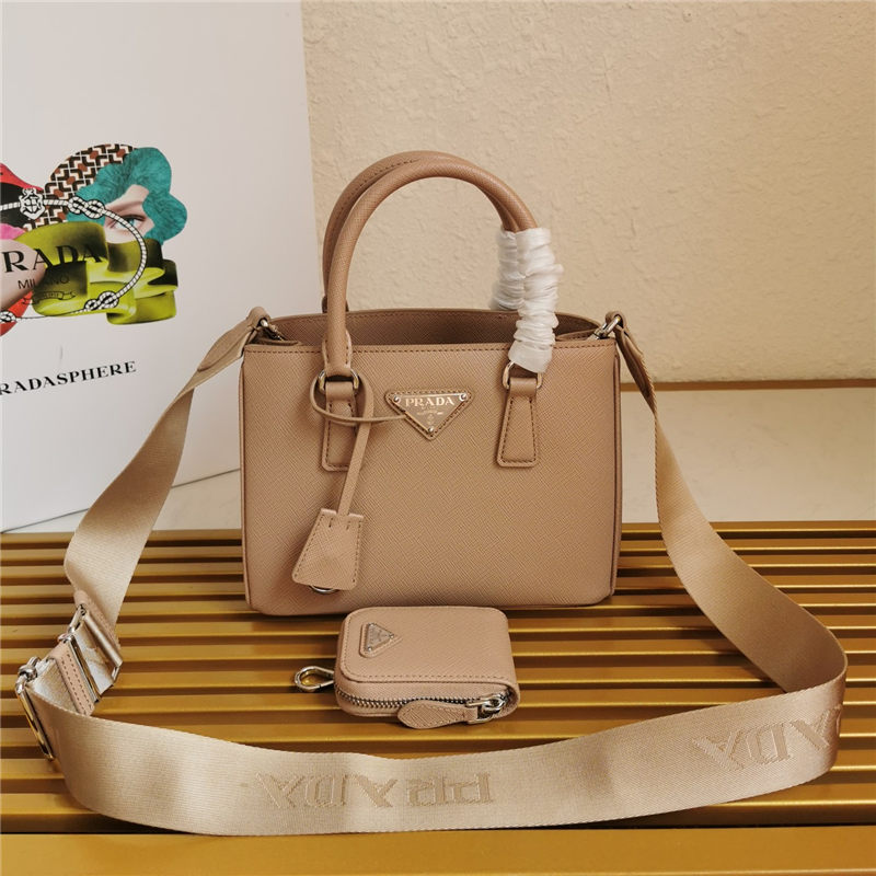 Prada Galleria Saffiano leather mini bag Beige High