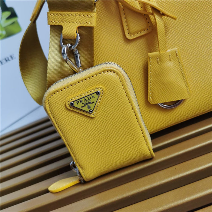 Prada Galleria Saffiano leather mini bag Yellow High