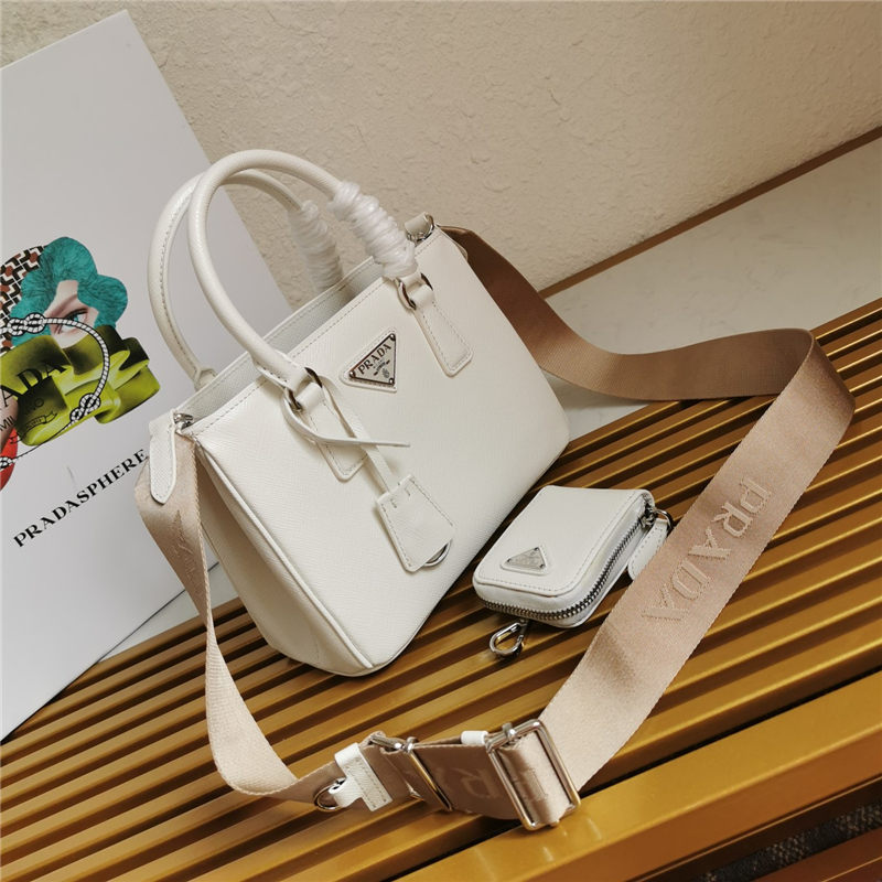 Prada Galleria Saffiano leather mini bag White High