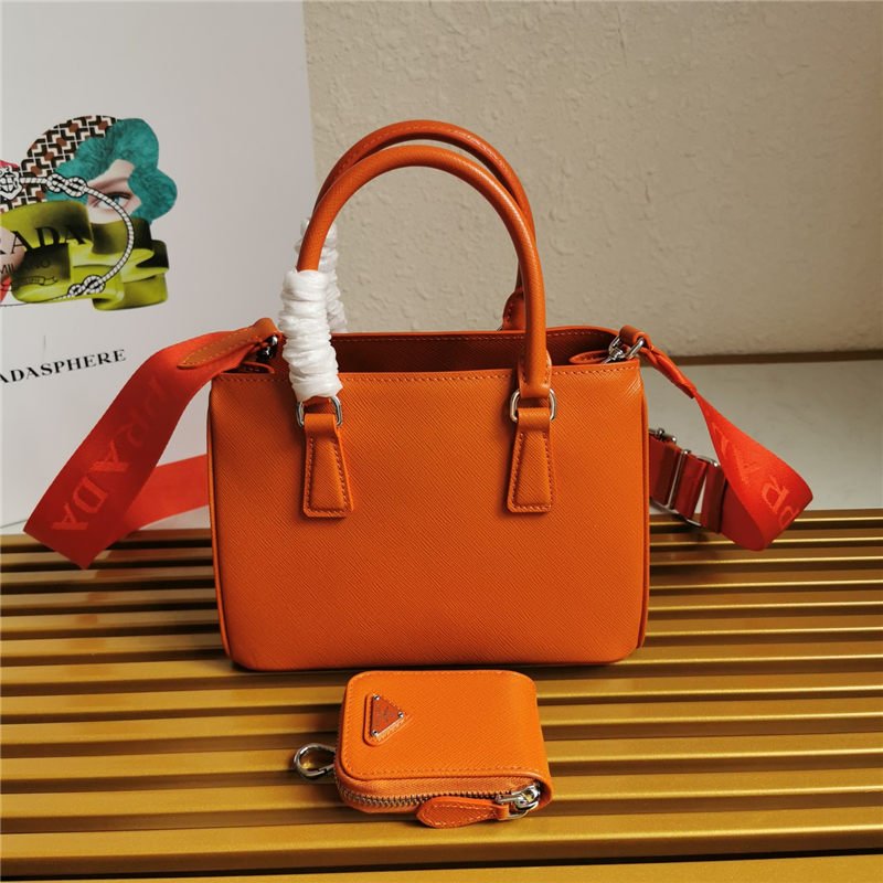 Prada Galleria Saffiano leather mini bag Orange High