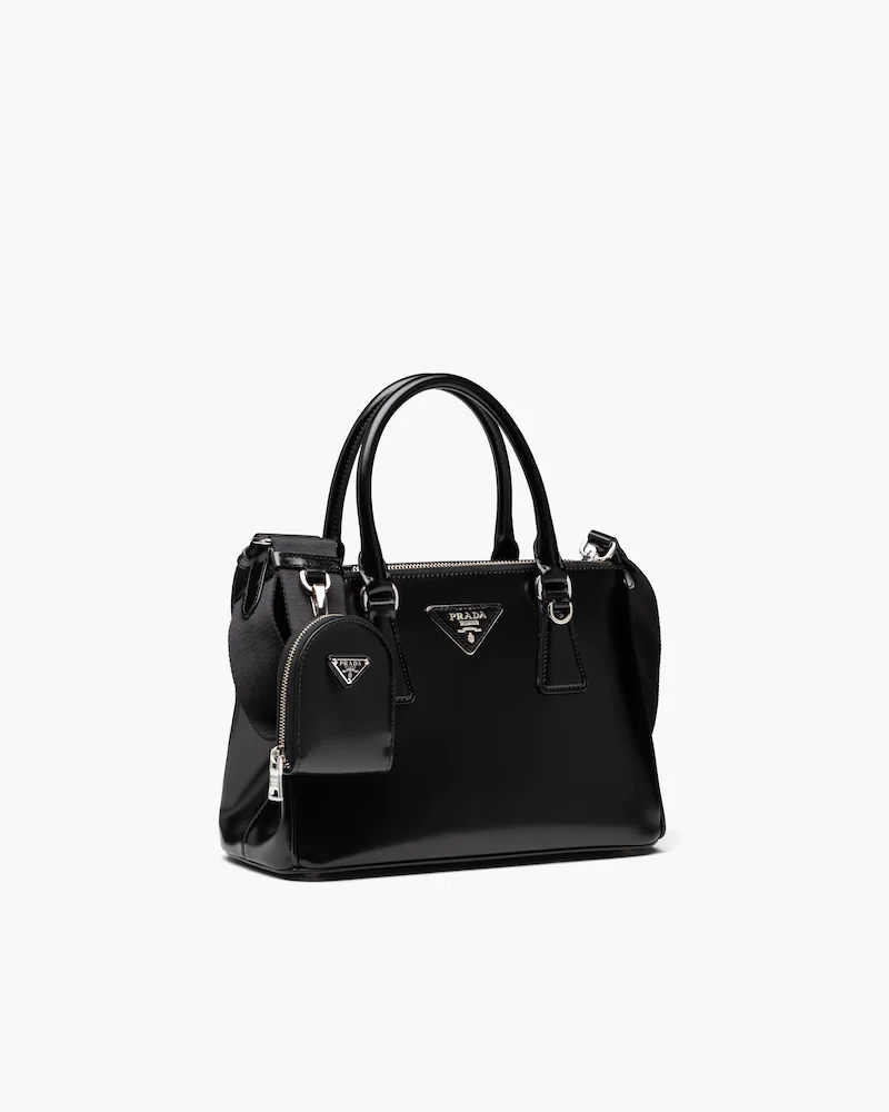 Prada Galleria brushed leather small bag Black High