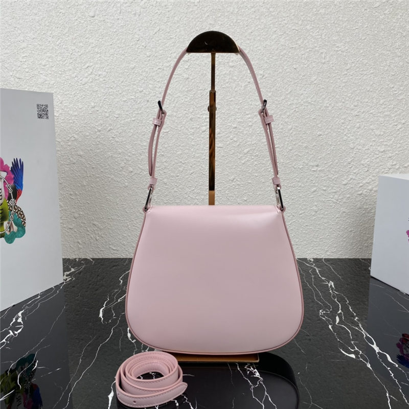 Prada Cleo brushed leather shoulder bag 1BD303 Pink High