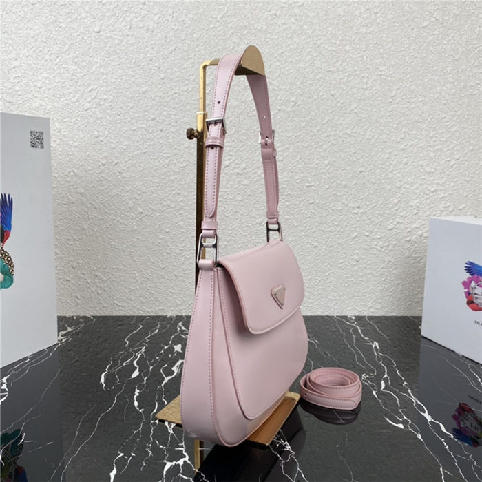 Prada Cleo brushed leather shoulder bag 1BD303 Pink High